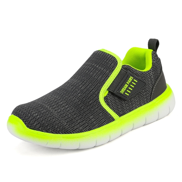 [EZ-Ons MightyMovers] Comfortable Kids Running Shoes - GREY NEON -  0